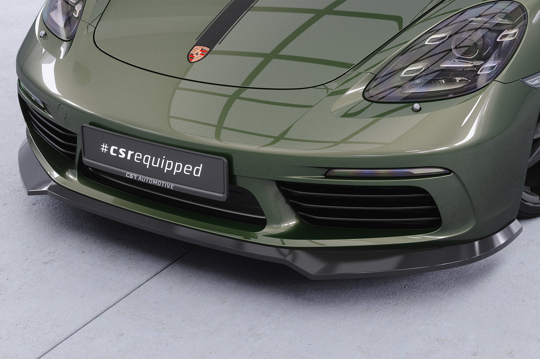 Front Spoiler Lip with ABE for Porsche 718 Boxster / Porsche Cayman 718 (982) 2016+