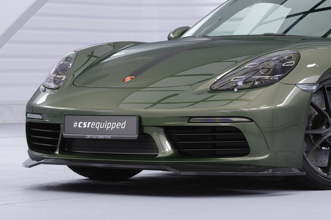 Front Spoiler Lip with ABE for Porsche 718 Boxster / Porsche Cayman 718 (982) 2016+