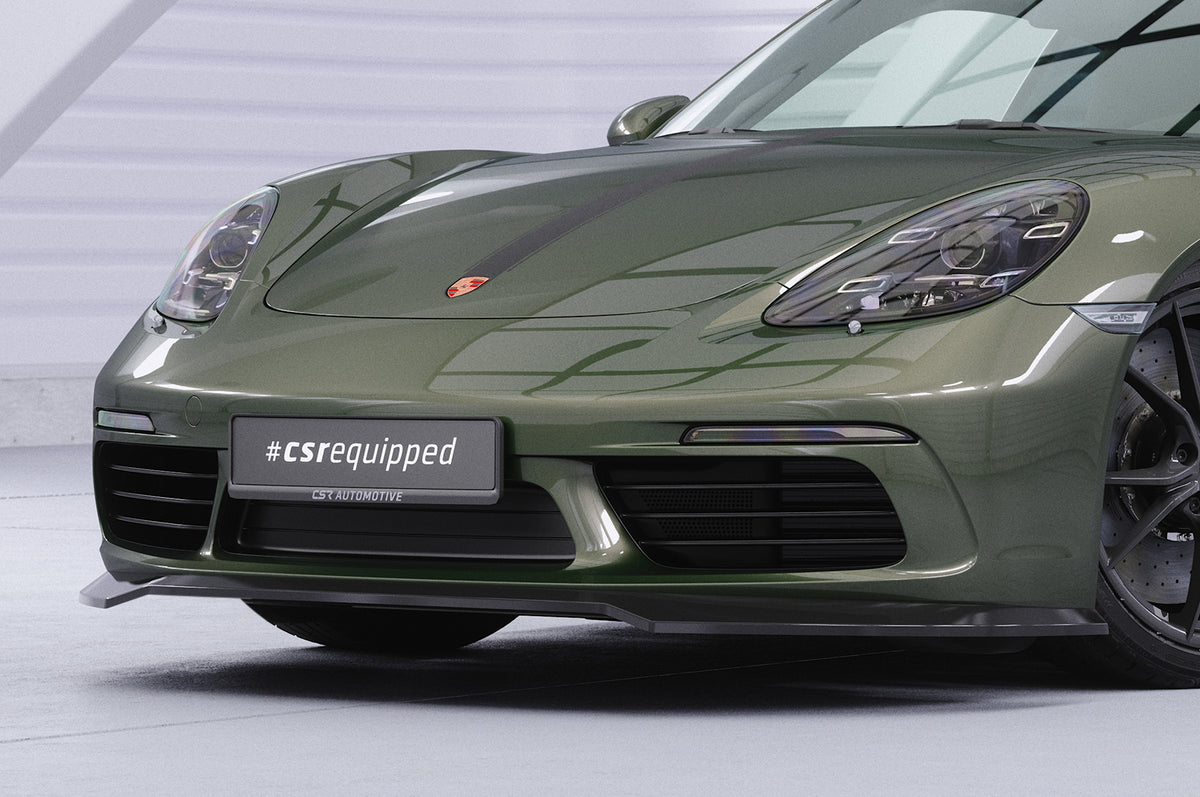 Front Spoiler Lip with ABE for Porsche 718 Boxster / Porsche Cayman 718 (982) 2016+