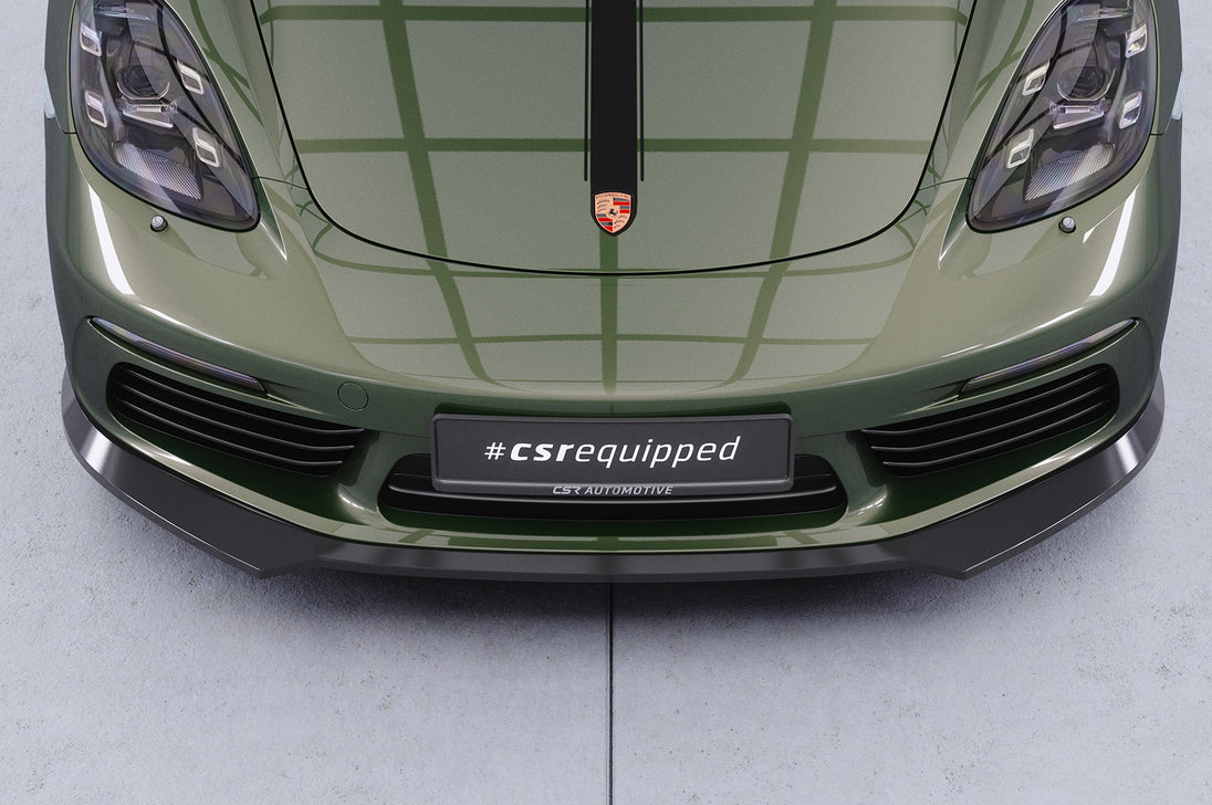 Front Spoiler Lip with ABE for Porsche 718 Boxster / Porsche Cayman 718 (982) 2016+