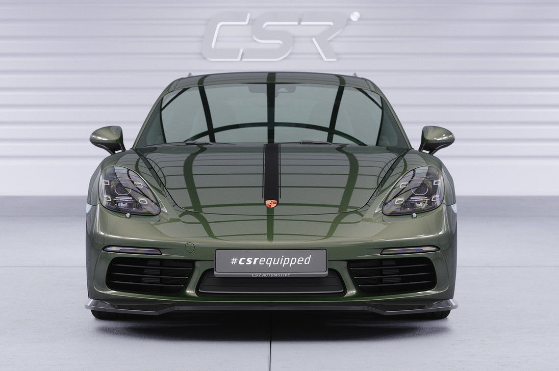 Front Spoiler Lip with ABE for Porsche 718 Boxster / Porsche Cayman 718 (982) 2016+