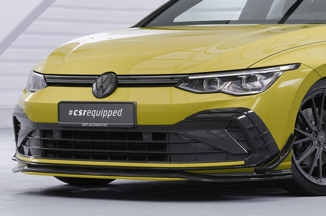Front Spoiler Lip Add-On with ABE for VW Golf 8 GTI / GTD / GTE / R-Line 2019+ (for CSL429 / CSL466)