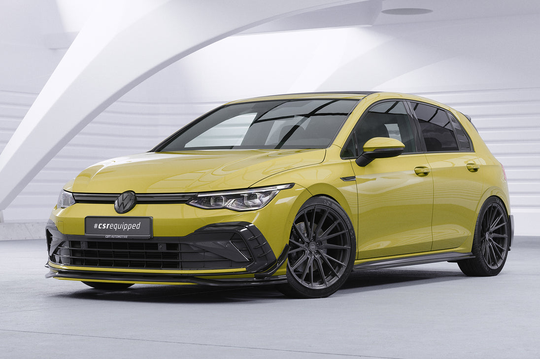 Front Spoiler Lip Add-On with ABE for VW Golf 8 GTI / GTD / GTE / R-Line 2019+ (for CSL429 / CSL466)
