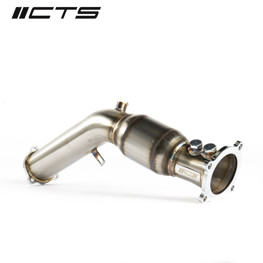 Downpipe with High-Flow Cat, 3″ Stainless Steel, Audi A4 / A5 B8 / B8.5, A4 Allroad, Q5 (1.8T / 2.0T) – CTS Turbo CTS-EX
