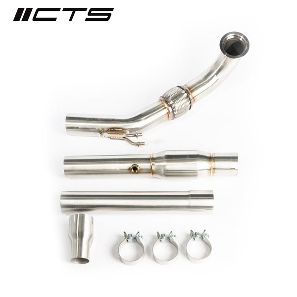 Downpipe con catalizador de alto flujo 3″ para VW Jetta 6, Beetle y Passat (EE. UU.) 1.8T / 2.0T EA888 Gen 3, no MQB – CTS Turbo CTS-EXH-DP-0013-CAT