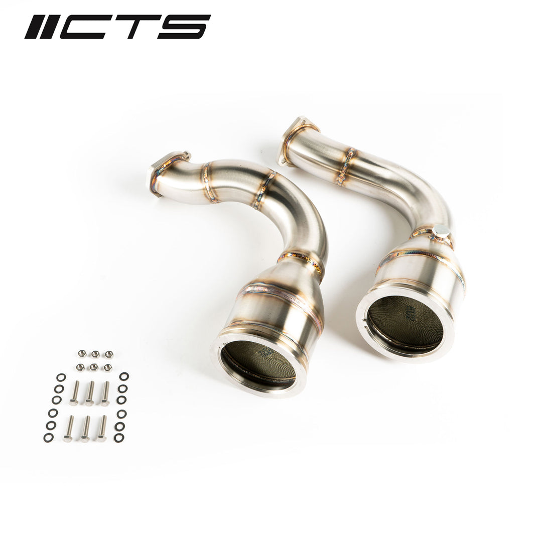 Downpipes with High-Flow Cats Audi SQ7 / SQ8 / RSQ8, Cayenne Turbo & Urus 4.0 V8 – CTS Turbo CTS-EXH-DP-0048-CAT