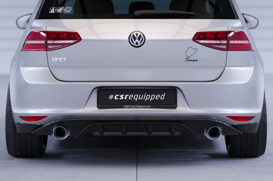 Rear Diffuser | Side Trims with ABE for VW Golf 7 GTI / GTD / GTE / e-Golf Pre-Facelift
