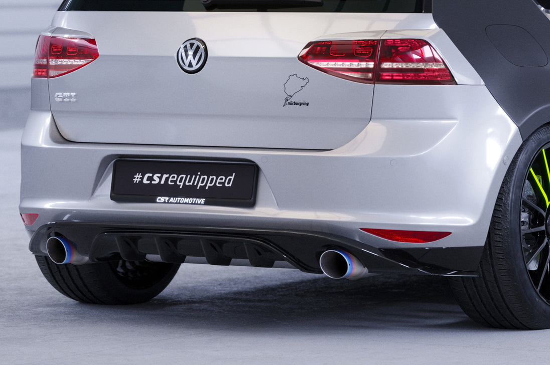 Rear Diffuser | Rear Apron with ABE for VW Golf 7 GTI / GTD / GTE / e-Golf 2012-2017