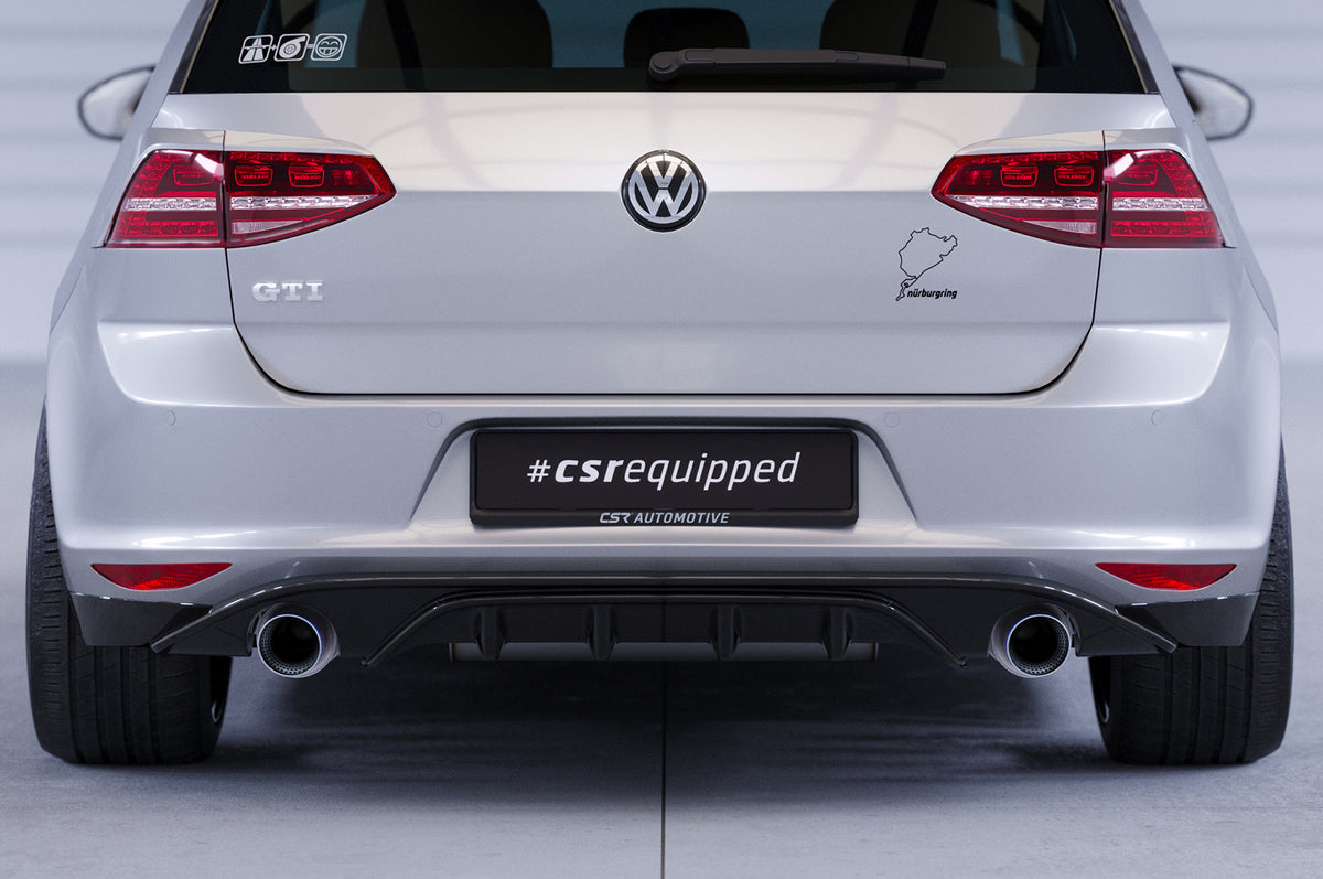 Rear Diffuser | Rear Apron with ABE for VW Golf 7 GTI / GTD / GTE / e-Golf 2012-2017