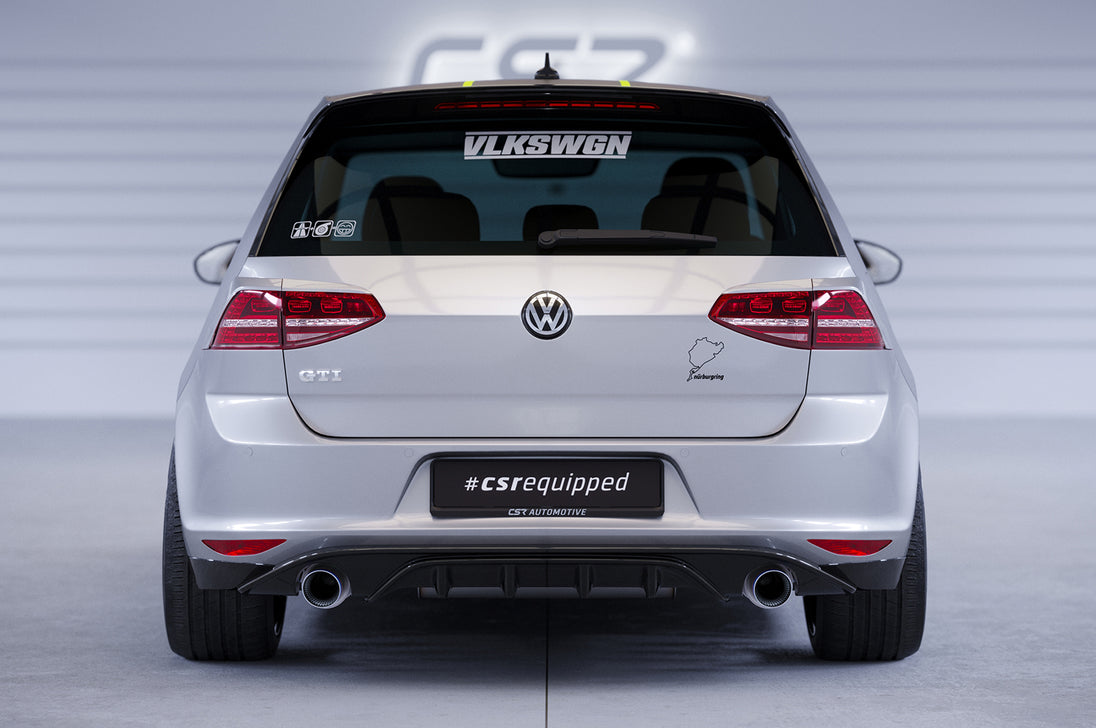 Rear Diffuser | Rear Apron with ABE for VW Golf 7 GTI / GTD / GTE / e-Golf 2012-2017