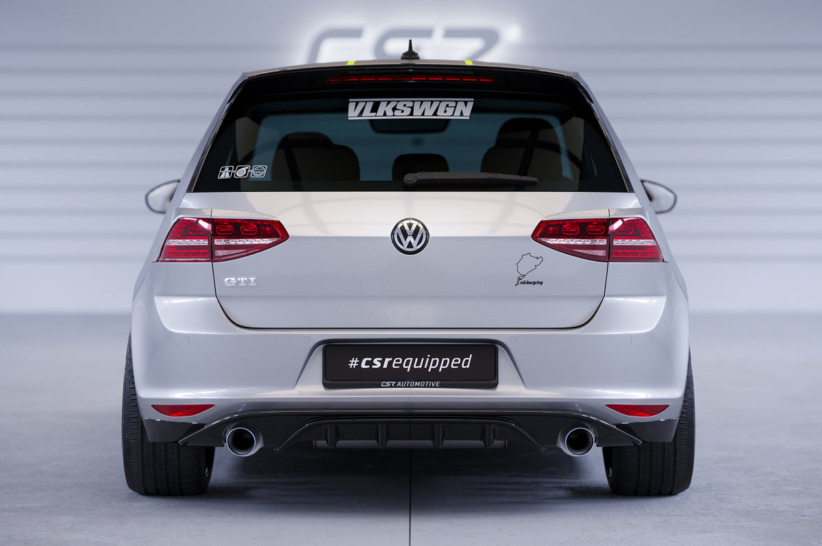 Rear Diffuser | Rear Apron with ABE for VW Golf 7 GTI / GTD / GTE / e-Golf 2012-2017