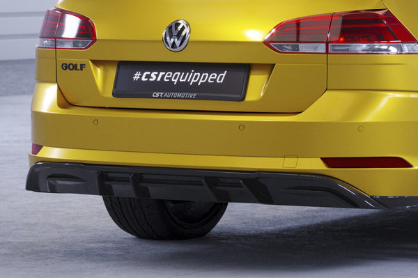 Difusor trasero | Faldón trasero con ABE para VW Golf 7 Variant facelift 2017-2020, sin colas de escape visibles