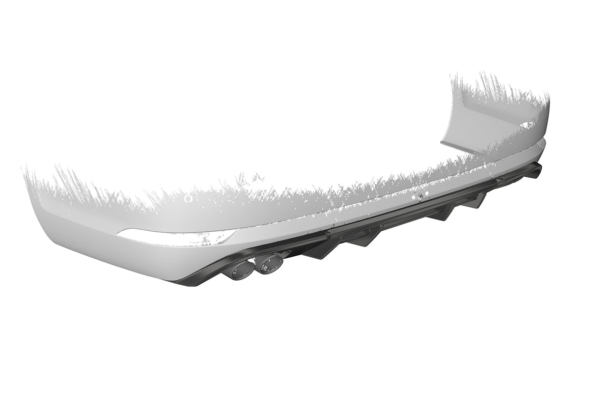 Rear Diffuser | Rear Apron with ABE for VW Golf 7 GTD Variant Facelift 2017-2020