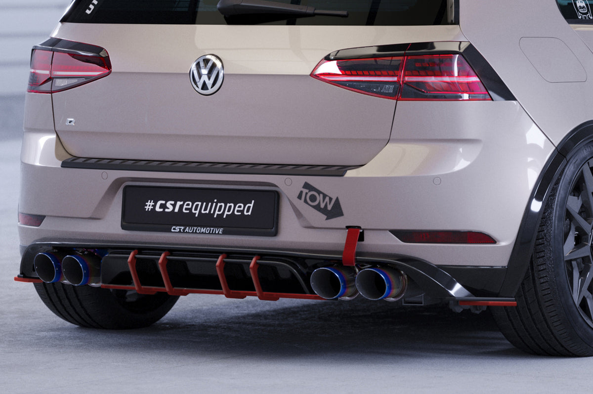 Racing Rear Diffuser | Add-On for VW Golf 7 R Facelift 2017-2021, for Diffuser HA305