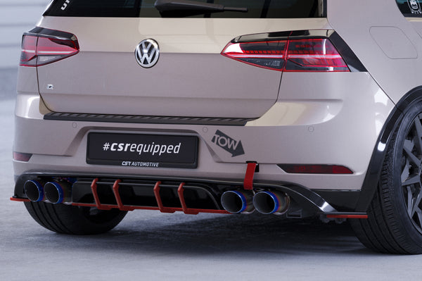 Difusor trasero racing | Complemento para VW Golf 7 R facelift 2017-2021, para difusor HA305