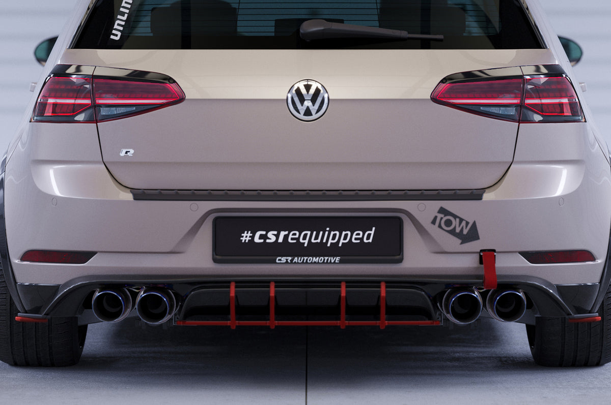 Racing Rear Diffuser | Add-On for VW Golf 7 R Facelift 2017-2021, for Diffuser HA305