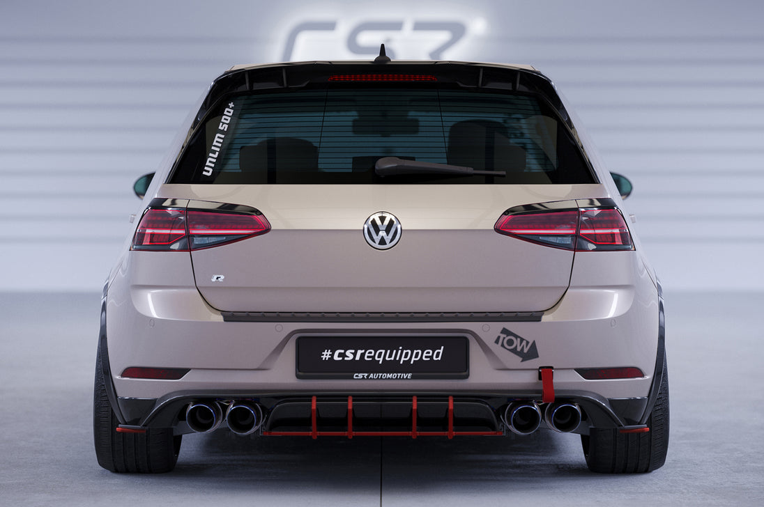 Racing Rear Diffuser | Add-On for VW Golf 7 R Facelift 2017-2021, for Diffuser HA305