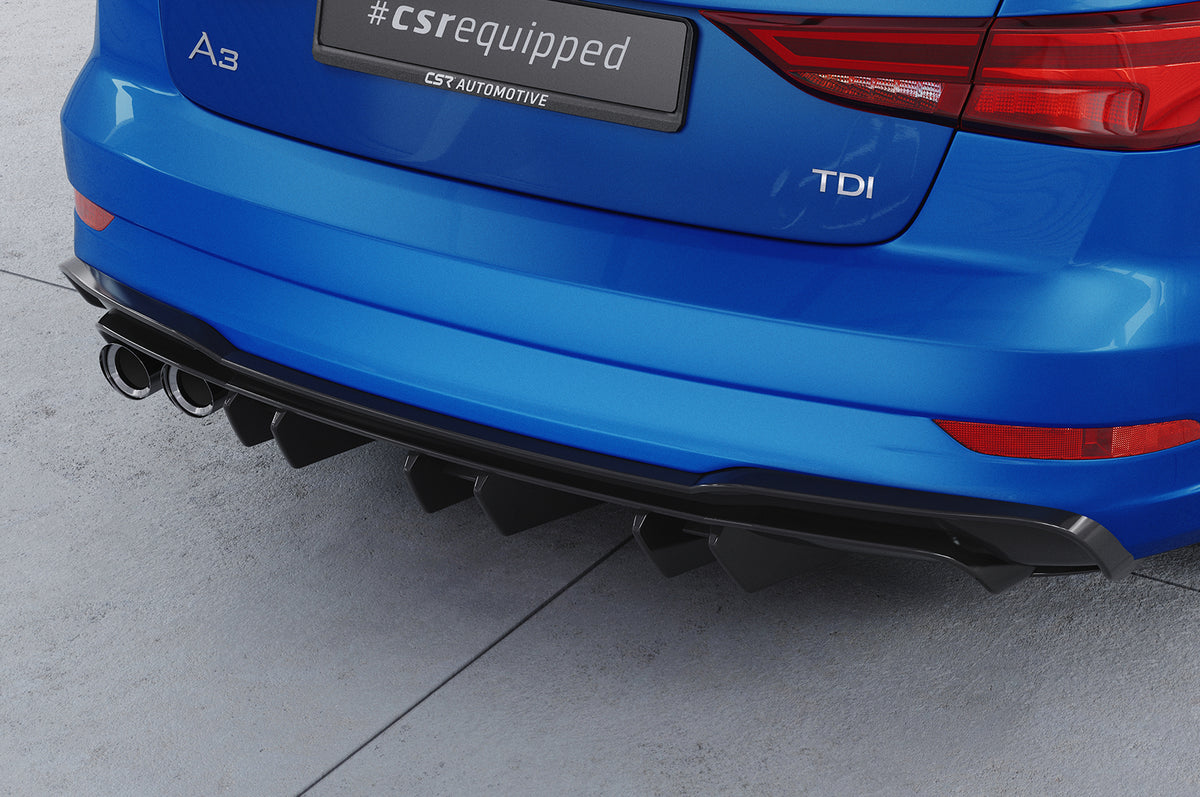 Rear Diffuser | Rear Apron with ABE for Audi A3 8V S-Line Sedan and Cabriolet 2017-2020
