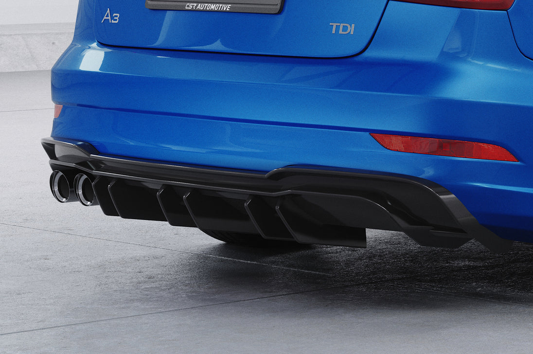 Rear Diffuser | Rear Apron with ABE for Audi A3 8V S-Line Sedan and Cabriolet 2017-2020
