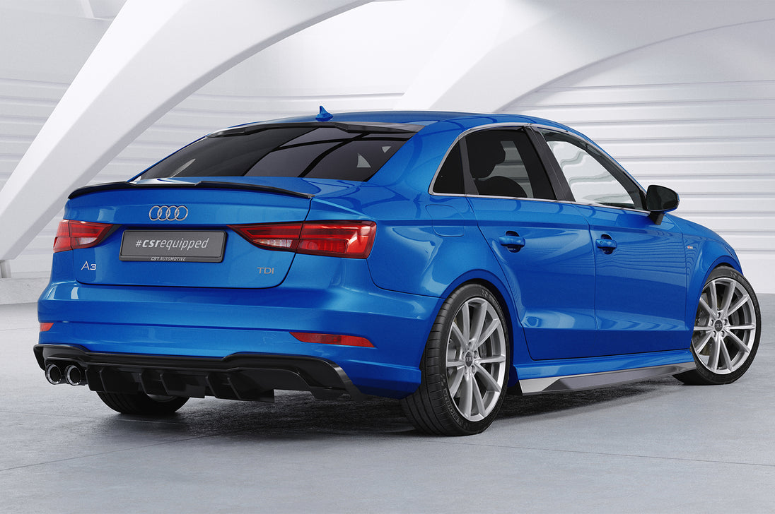 Rear Diffuser | Rear Apron with ABE for Audi A3 8V S-Line Sedan and Cabriolet 2017-2020