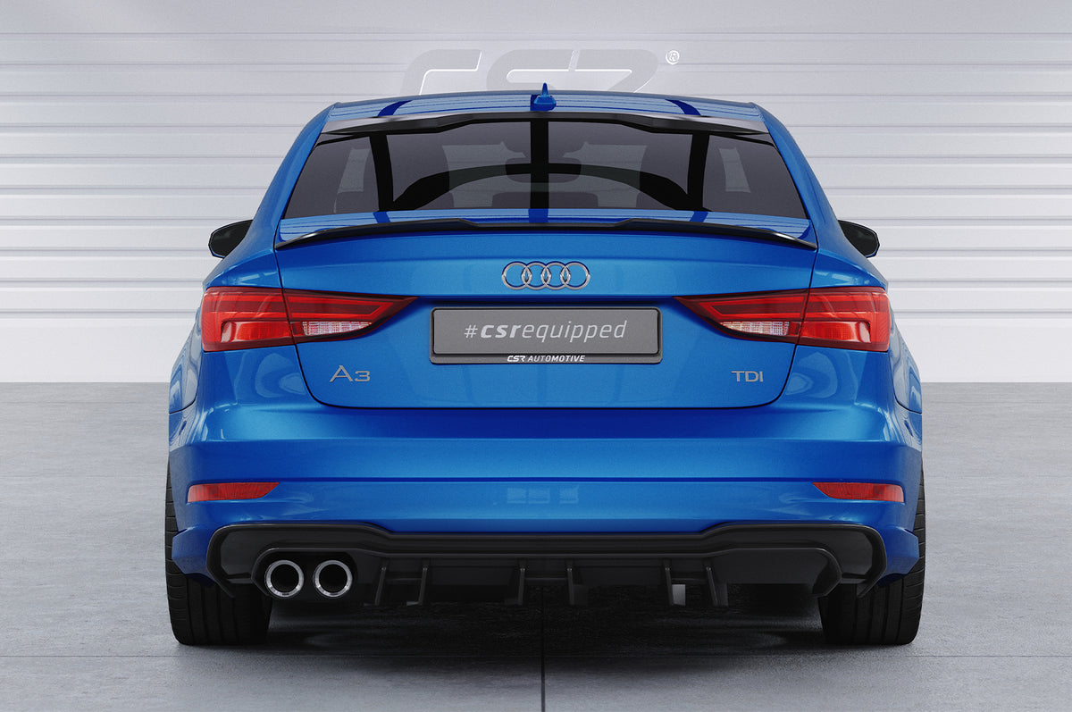 Rear Diffuser | Rear Apron with ABE for Audi A3 8V S-Line Sedan and Cabriolet 2017-2020