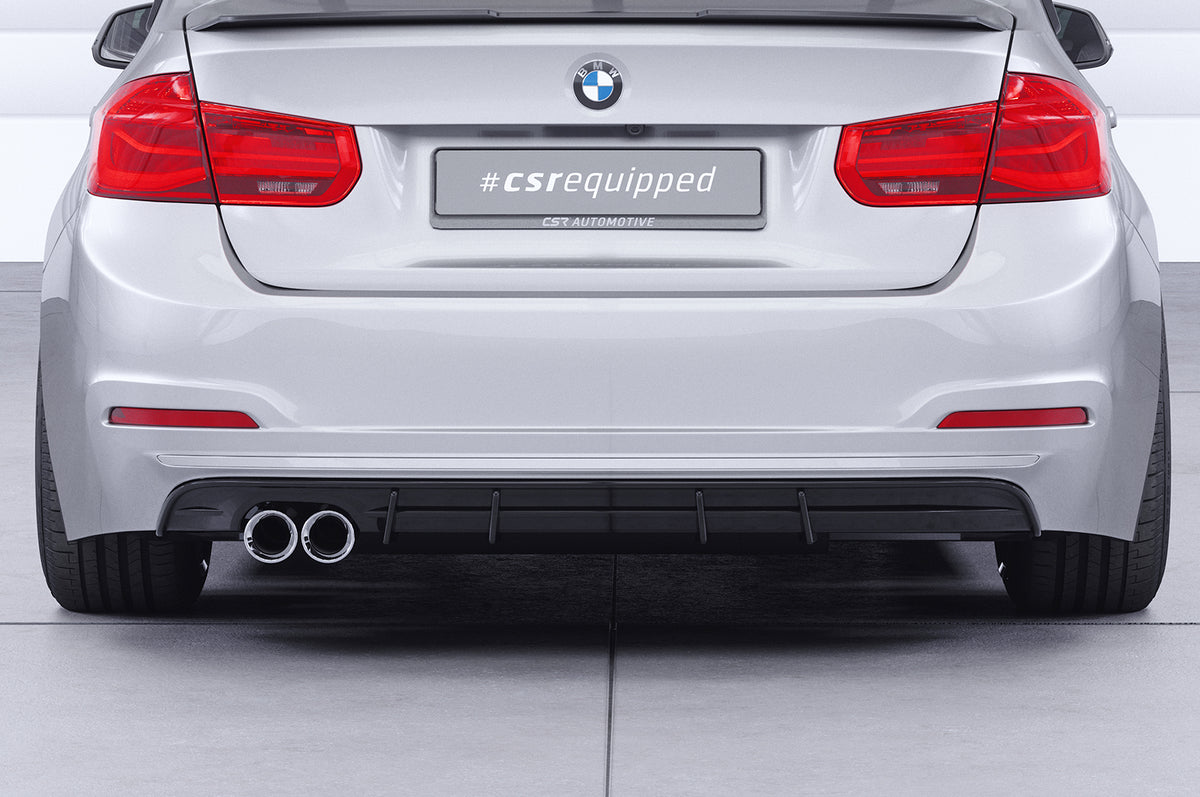 Rear Diffuser | Rear Apron with ABE for BMW 3 Series F30 Sedan LCI 2015-2019 (Twin Exhaust)