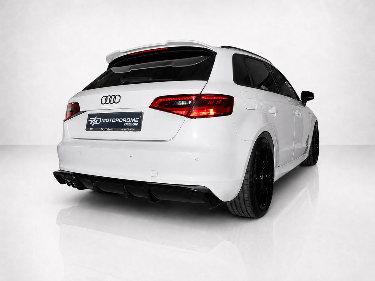 Motordrome Rear Diffuser Audi A3 8V Sportback (2013-2016) (Single Exhaust)
