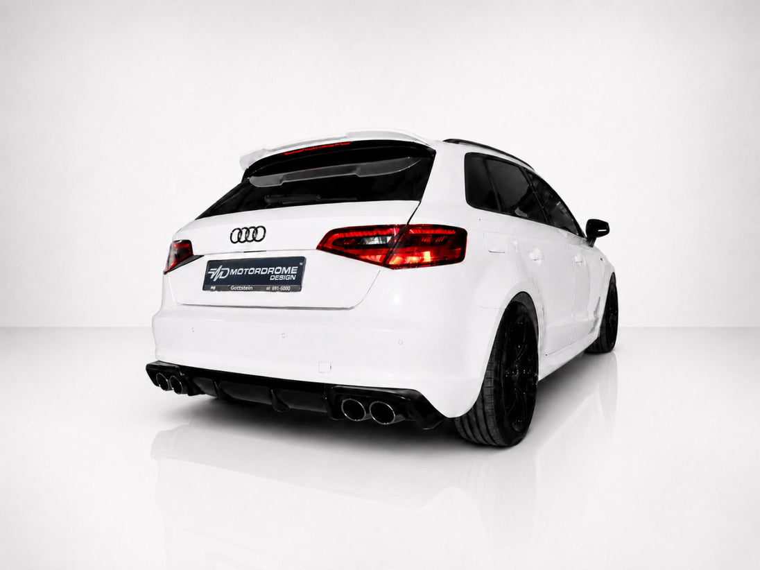 Motordrome Rear Diffuser Audi A3 8V Sportback (2013-2016) (Exhaust L+R)