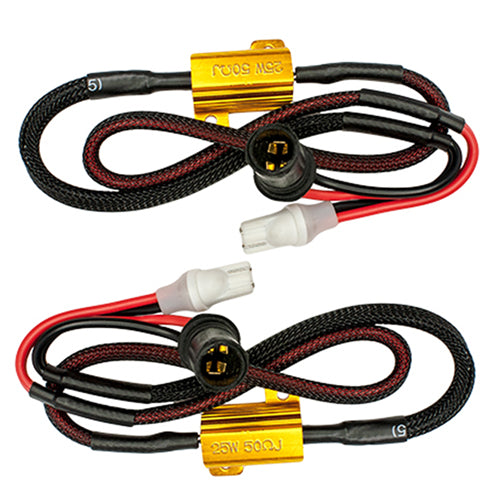 LED Load Resistors with Cable T10/W5W 25W (Pair) - CarSense