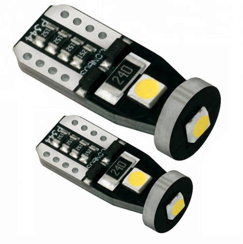 W5W T10 LED Bulbs CAN bus 3 LEDs 12V White - CarSense