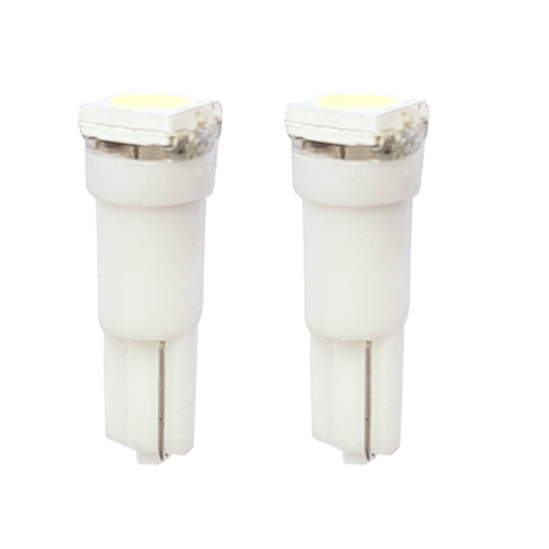 T5 W2x4.6d LED Bulbs 1.2W 12V 6000K (Pair) - CarSense