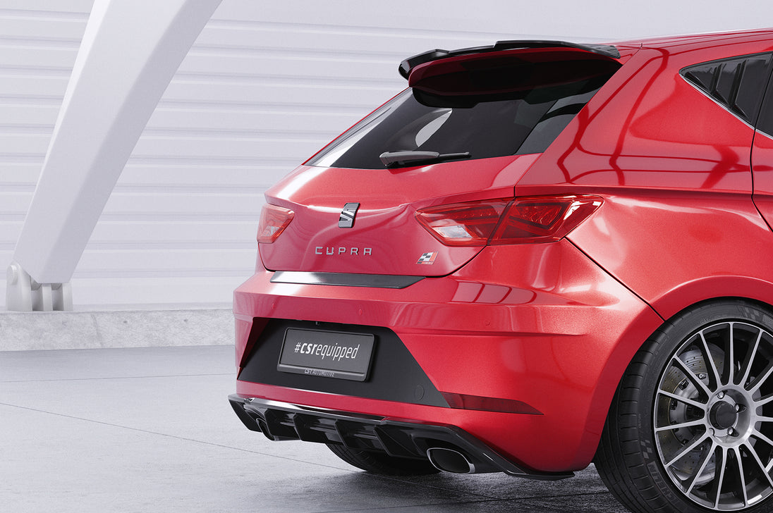 Loading Sill Protector for Seat Leon Mk3 (5F) 5-Door 2012-2020, Gloss Black