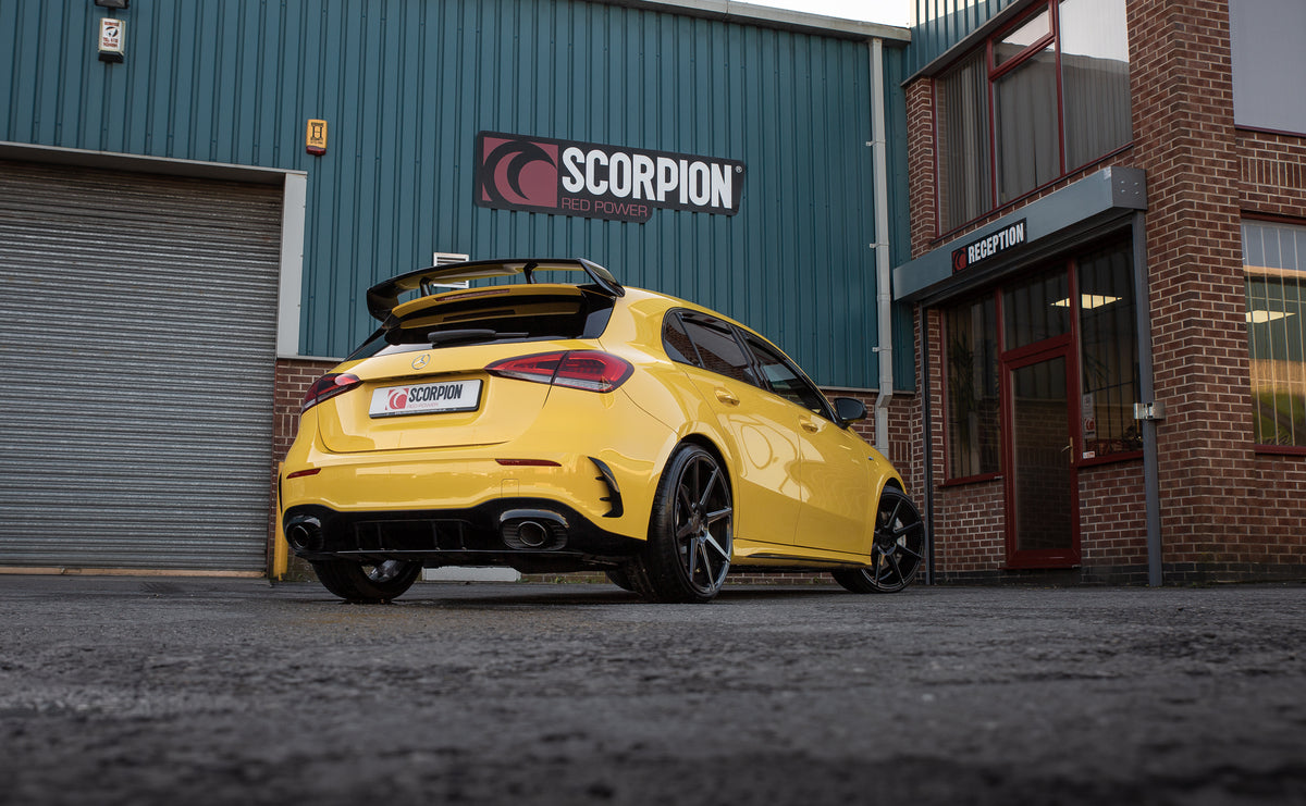 GPF-Back Exhaust Mercedes A35 AMG W177 Hatchback (2018–2026), With Valve – Scorpion SMB006 – image 2