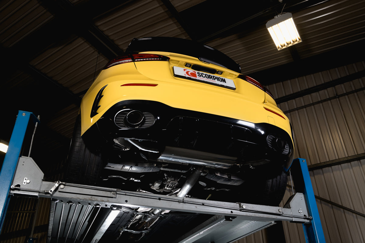 GPF-Back Exhaust Mercedes A35 AMG W177 Hatchback (2018–2026), With Valve – Scorpion SMB006 – image 4