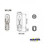 W1.2W W2x4.6d Wedge Bulb 12V 1.2W - Narva