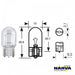W3W W2.1x9.5d Wedge Bulb 12V 3W (Pair) - Narva