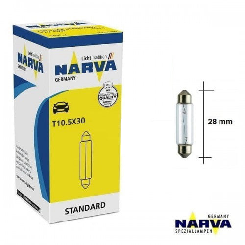 Festoon Bulb SV8.5 10.5x30 mm 12V 10W - Narva
