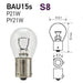 BAU15s Bulb 12V 21W Offset Pins (Pair) - Narva