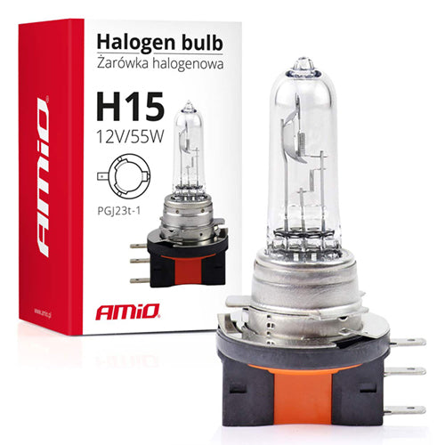 H15 Halogen Bulb 12V 55/15W PGJ23t-1 - Amio