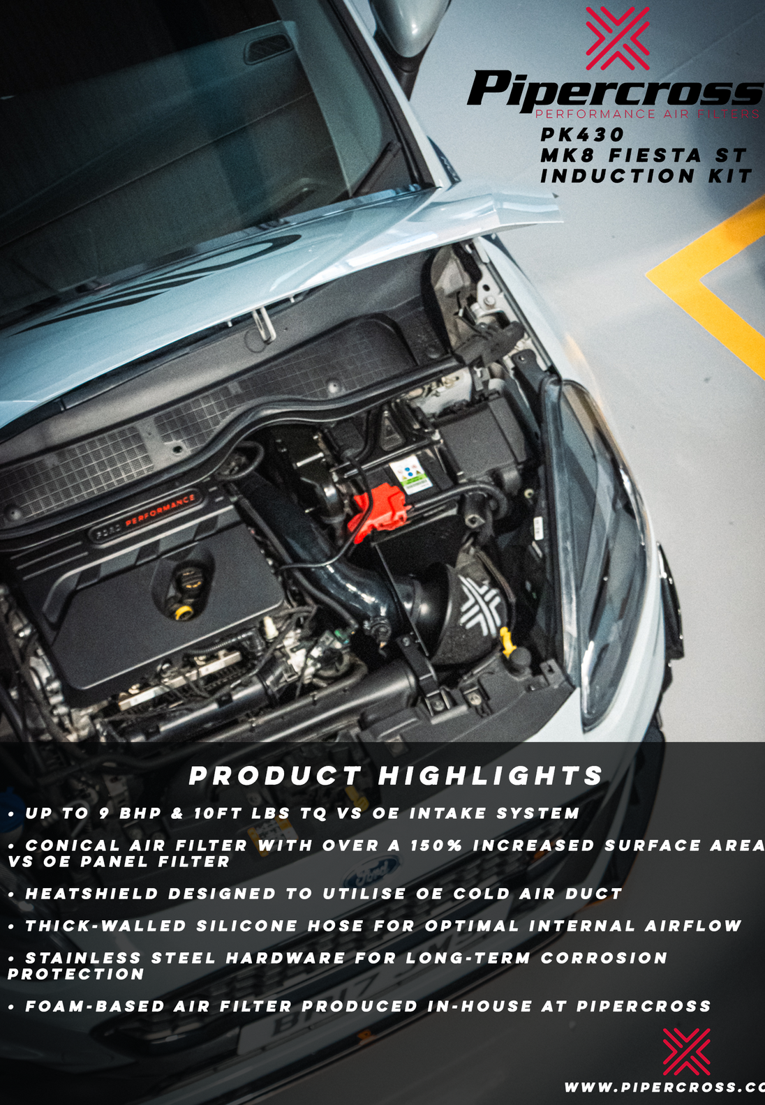 Intake Kit Ford Fiesta MK8 ST / Puma ST – Pipercross PK430 – image 2