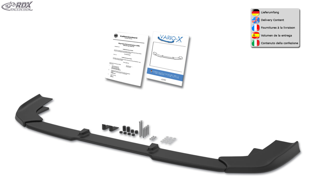 RDX VARIO-X front lip splitter for the Hyundai H350 / Solati – image 2 of 3