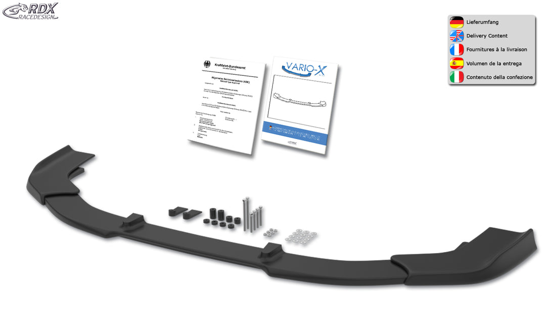 RDX VARIO-X front lip splitter for the Ford Transit Connect Active and Tourneo Connect Active SK / SKN (2022+) – image 1 of 3