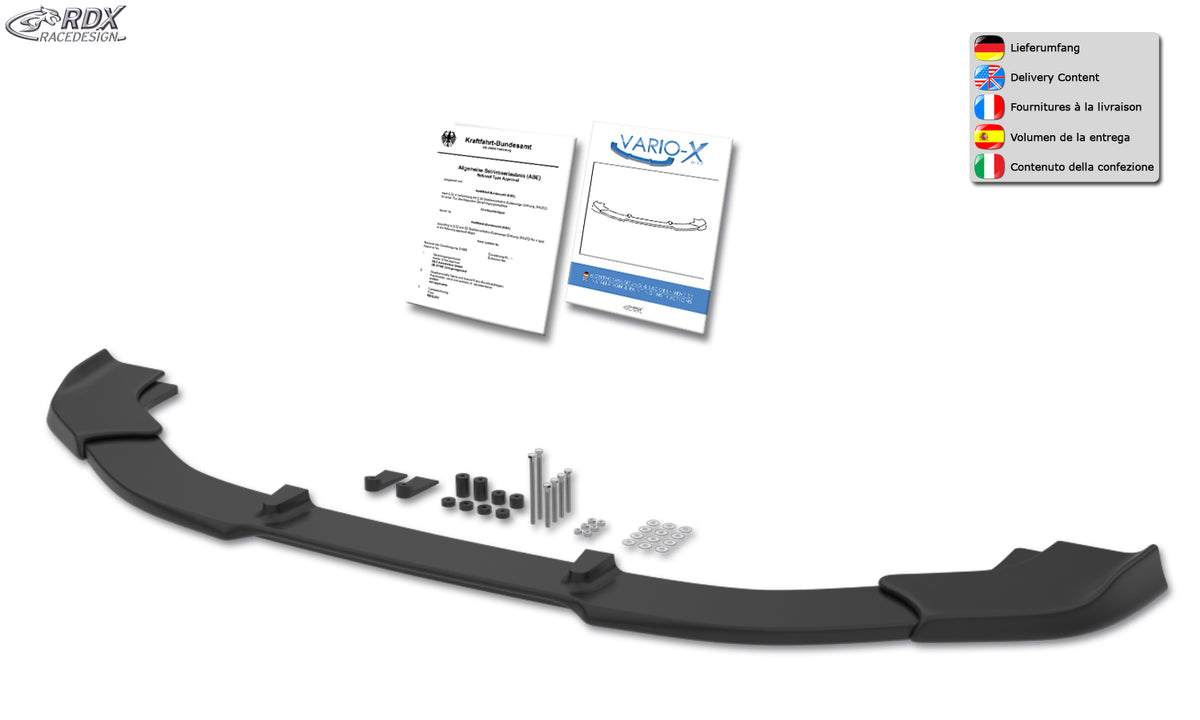 RDX VARIO-X front lip splitter for the Ford Mustang Mach-E LSK / LSBK (2021+) – image 2 of 3