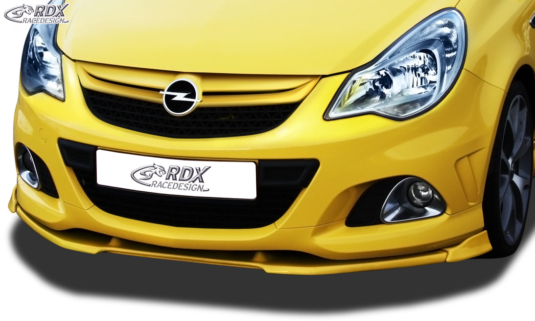 RDX VARIO-X front lip splitter for the Opel / Vauxhall Corsa D OPC facelift (2010+), also for cars with the OPC front bumper – image 1 of 3