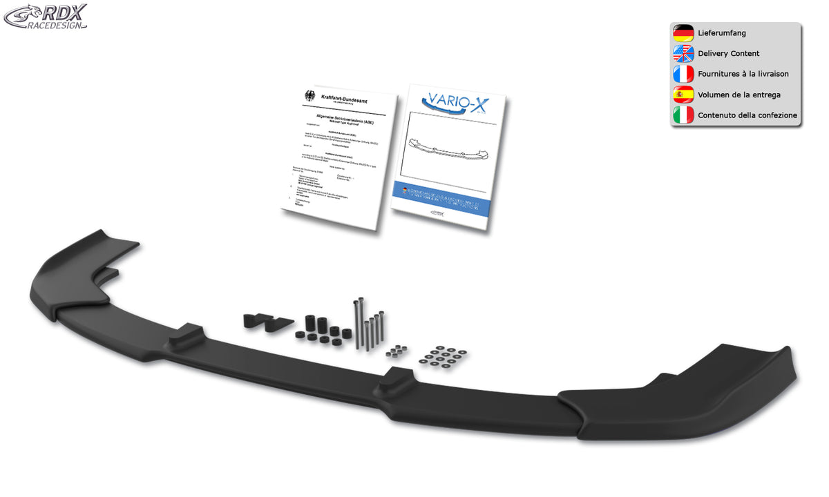 RDX VARIO-X front lip splitter for the Opel / Vauxhall Vectra C and Signum OPC (2006+), also for cars with the OPC front bumper – image 3 of 6