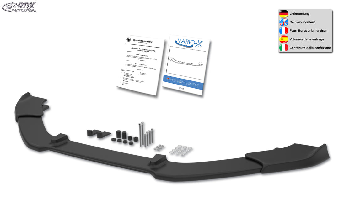 RDX VARIO-X front lip splitter for the Suzuki Swift Sport (2012+) – image 1 of 1