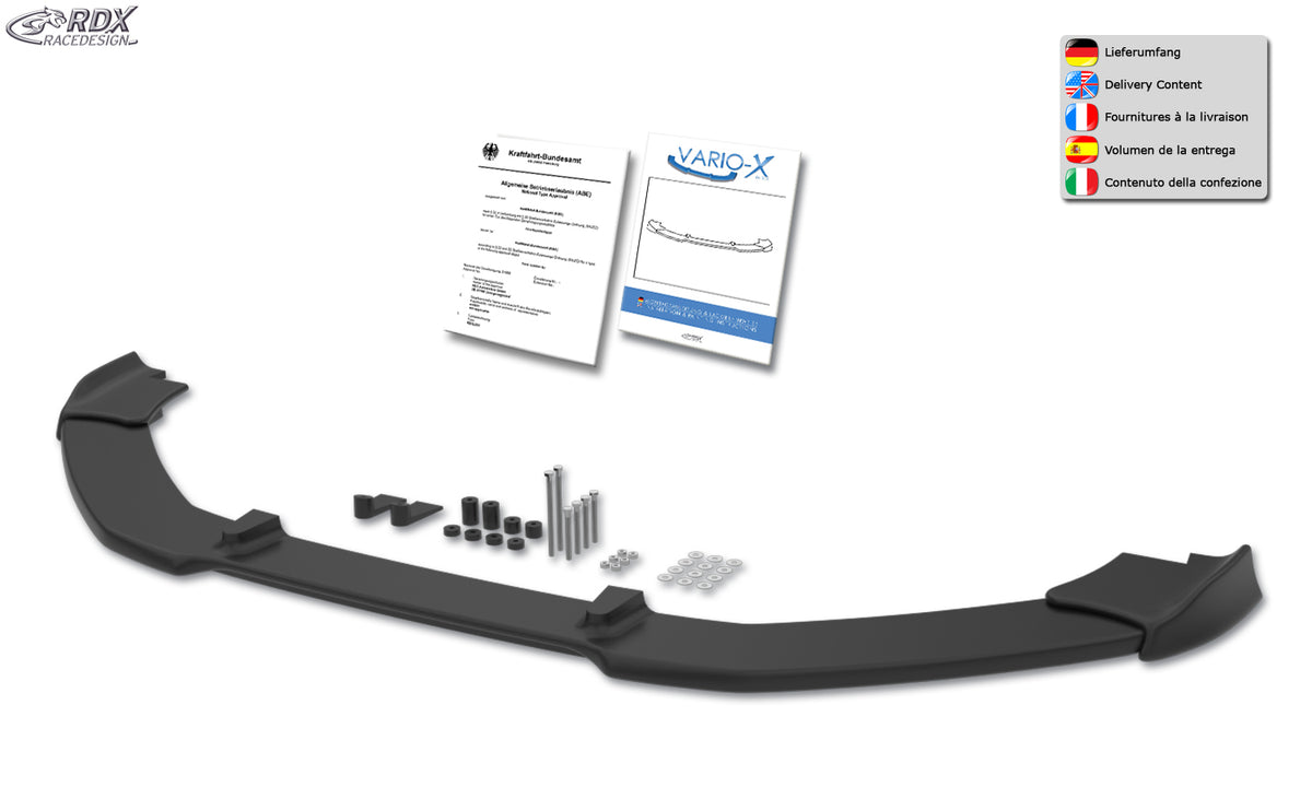 RDX VARIO-X front lip splitter for the VW Polo 6R GTI – image 3 of 3