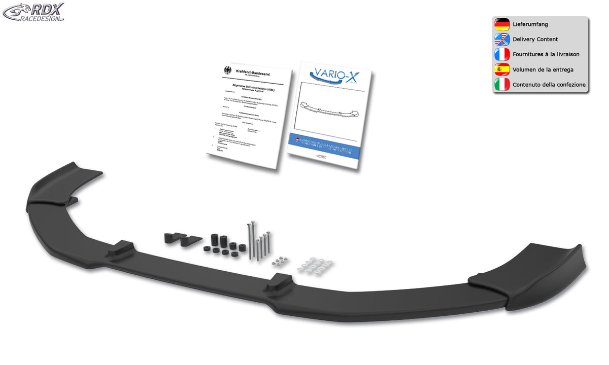 RDX VARIO-X front lip splitter for the VW Passat CC (up to 2012) – image 3 of 3