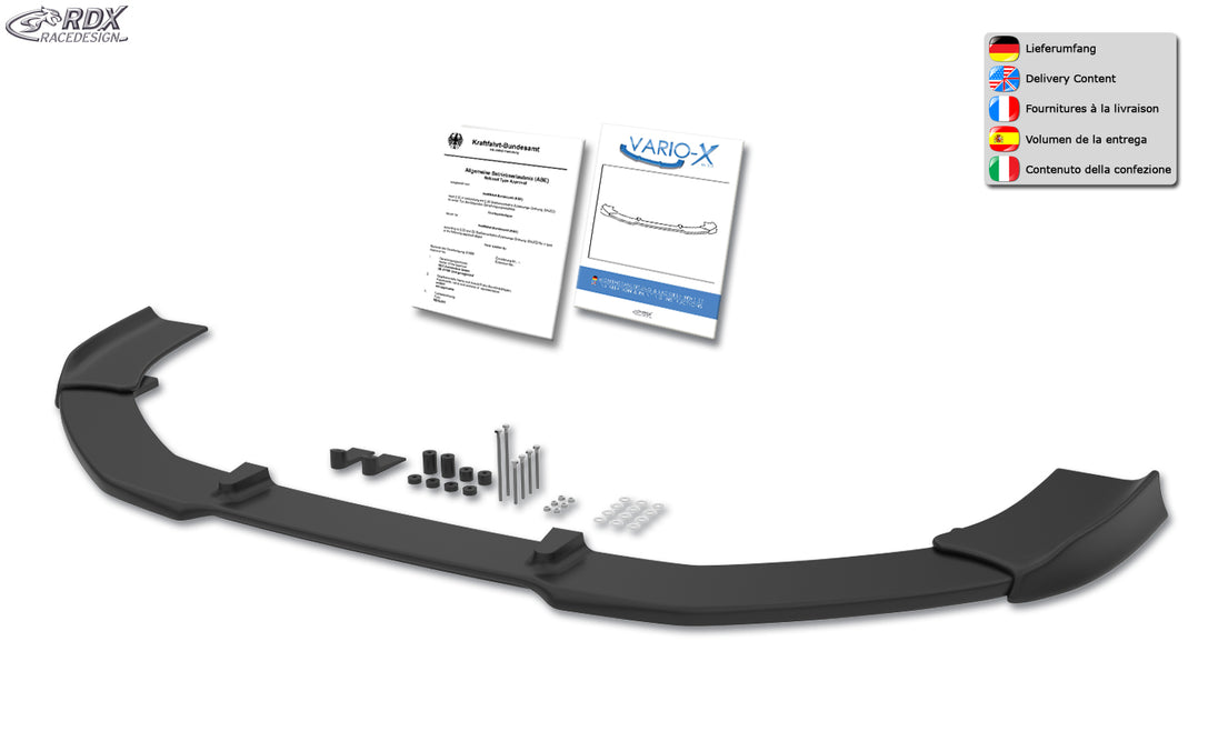 RDX VARIO-X front lip splitter for the VW Passat CC R-Line (up to 2012) – image 5 of 5