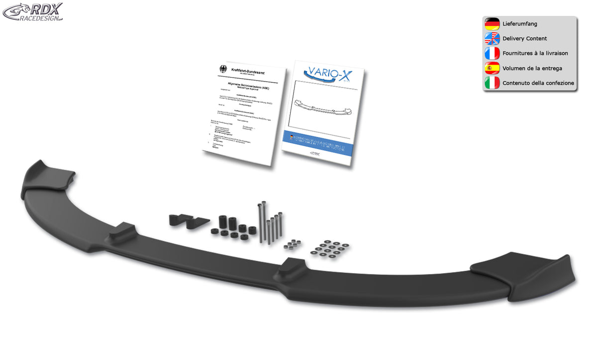 RDX VARIO-X front lip splitter for the Ford Fiesta ST Mk6 JH1 / JD3 – image 4 of 4